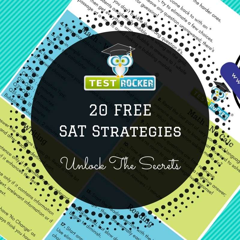 TestRocker Free Resource 20 SAT Strategies